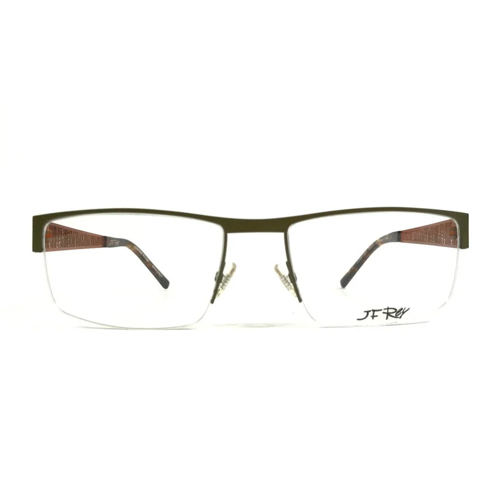 J.F. Rey Eyeglasses Frames JF2589 4560 Khaki Orange Olive Green 58-19-145
